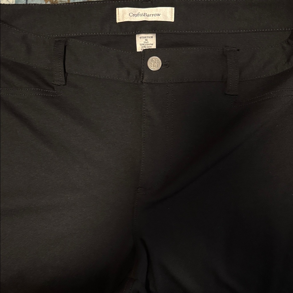 Croft & Barrow Classic Black Trousers